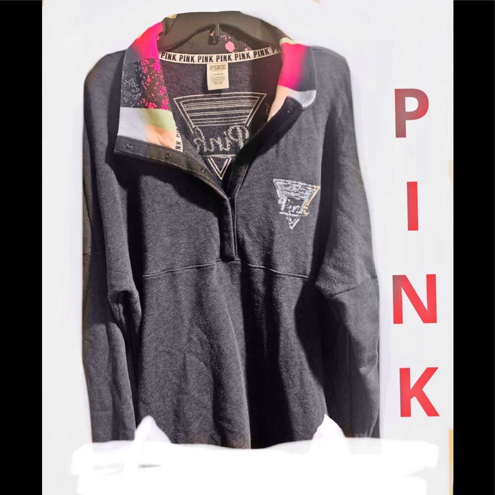 Pink Love Pink half zip sweatshirt